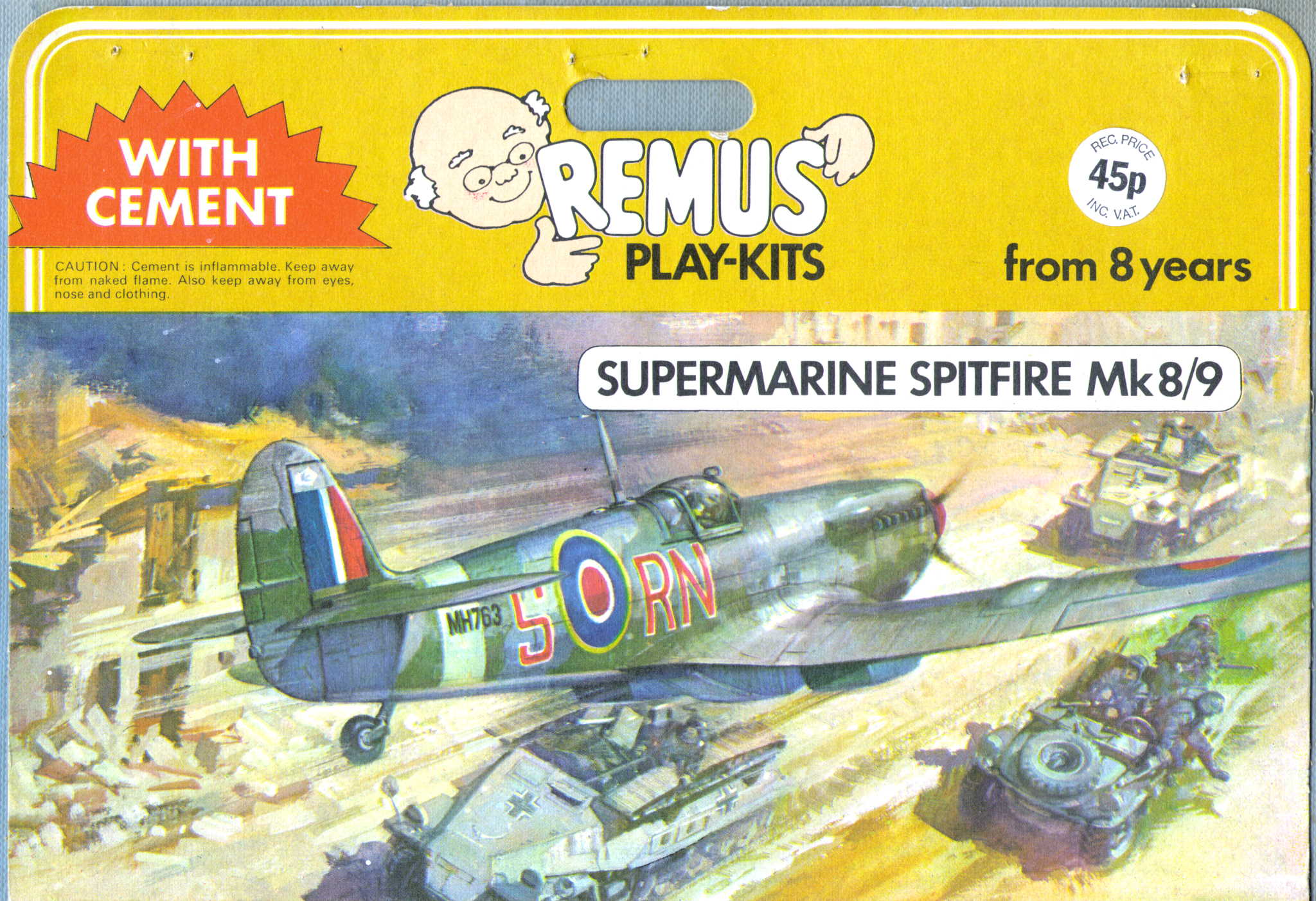 Remus 1016 Supermarine Spitfire Mk.8/9, Remus play-kits, 1975, лепесток